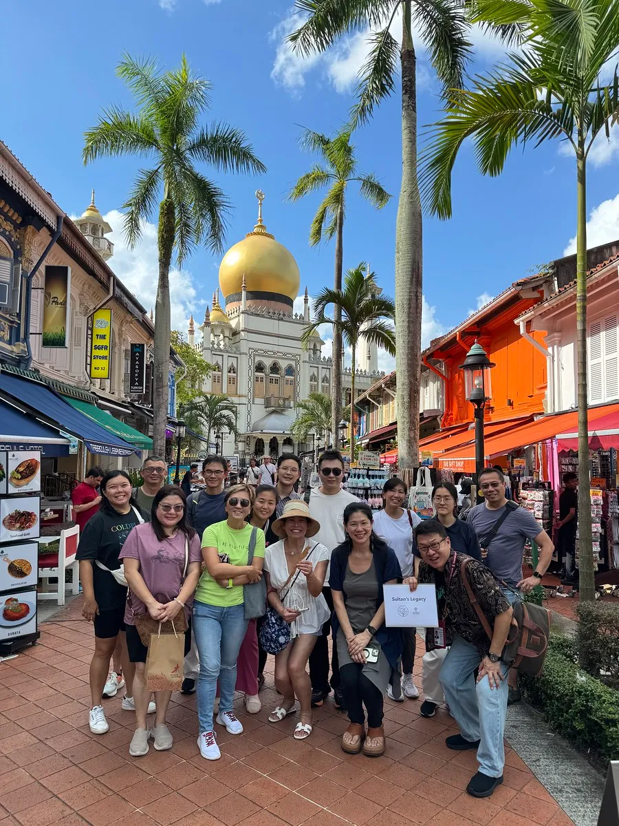 Colourful heritage shophouses along Kampong Glam