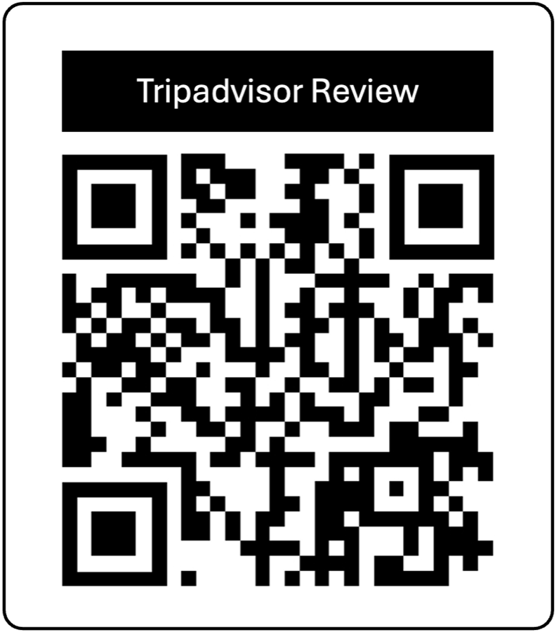 QR code to leave a TripAdvisor review for Serai Tour Services